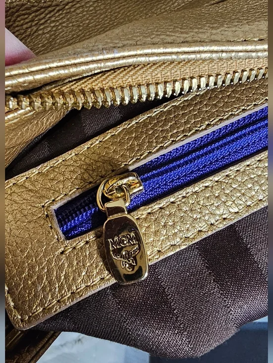 MCM Metallic Bronze Leather Hobo Bag - Women - Picture 11 of 16